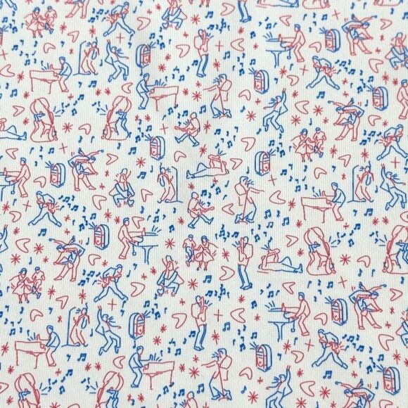 Peter Millar Crown Crafted East Coast Swing Polo Shirt Rockabilly Print XXL 4Jul - Picture 6 of 12